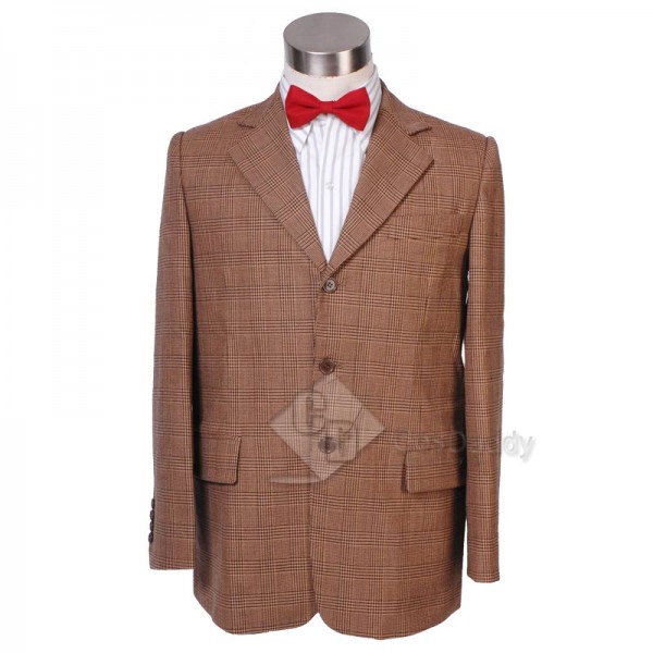 Doctor Who Series 5 Eleventh Doctor Matt Smith Cosplay Costume Brown Jacket Update Version