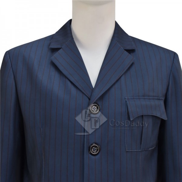 10th Doctor Blue Suit Doctor Who Tenth Doctor Cosplay Costume Suit Updated Version