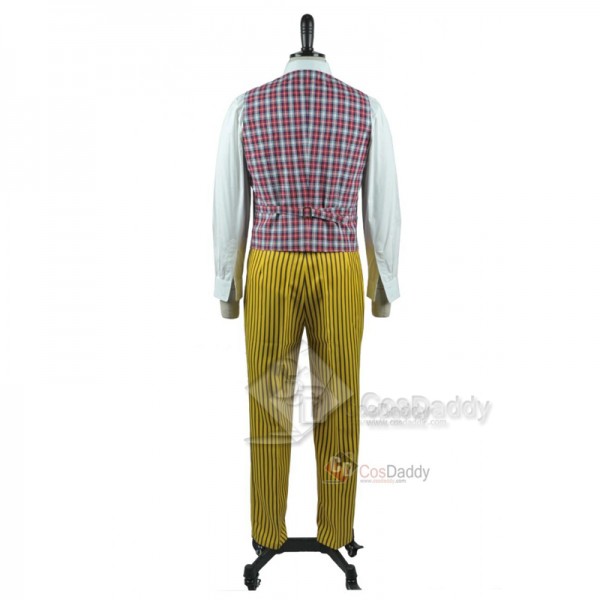 Doctor Who sixth 6th Doctor Colorful Lattice Suit Cosplay Costume