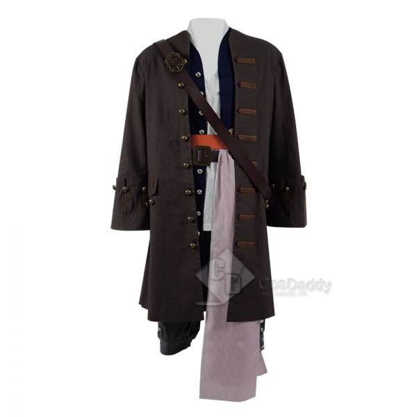 Pirates of the Caribbean Captain Jack Sparrow Cosplay Costume