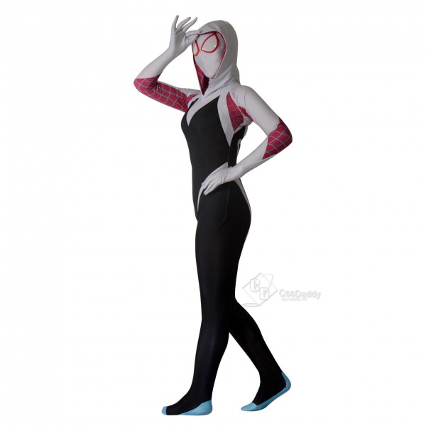 Into the Spider-Verse:Halloween Spider Man Gwen Stacy Suit Cosplay Costume For Women