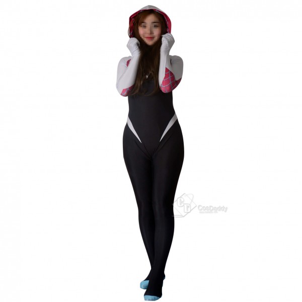 Into the Spider-Verse:Halloween Spider Man Gwen Stacy Suit Cosplay Costume For Women