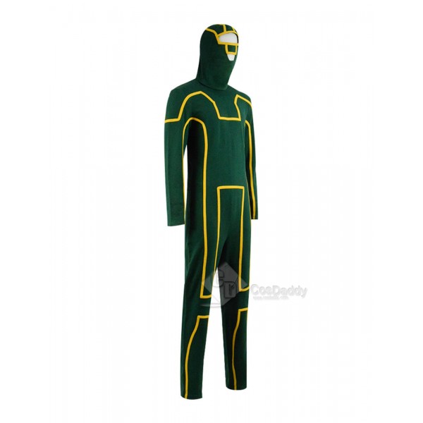 Kick Ass Costume Dave Lizewski Green Jumpsuit Male Cosplay Outfit