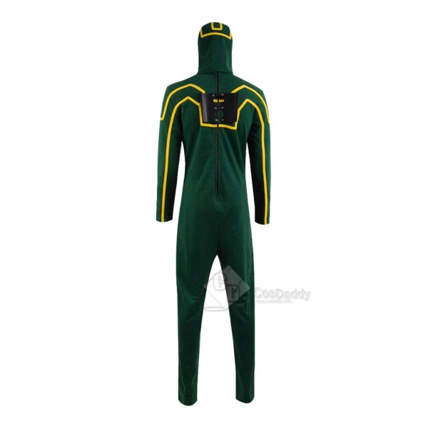 Kick Ass Costume Dave Lizewski Green Jumpsuit Male Cosplay Outfit