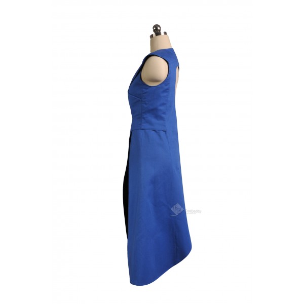 Game of Thrones Queen Daenerys Targaryen Cosplay  Blue Long Dress Costume