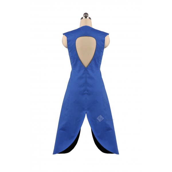 Game of Thrones Queen Daenerys Targaryen Cosplay  Blue Long Dress Costume