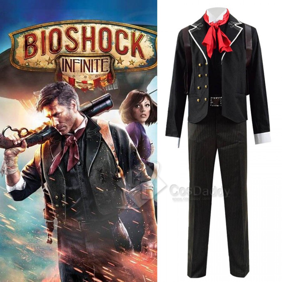 NEW Bioshock Infinite Booker DeWitt Cosplay Costume Custom COS.