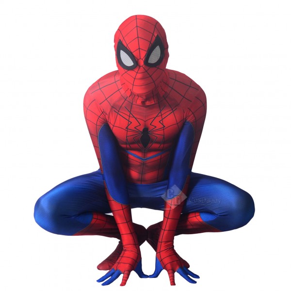 Savage Spiderman Cosplay Halloween Party Jumpsuit Costumes Spandex Bodysuit Mask