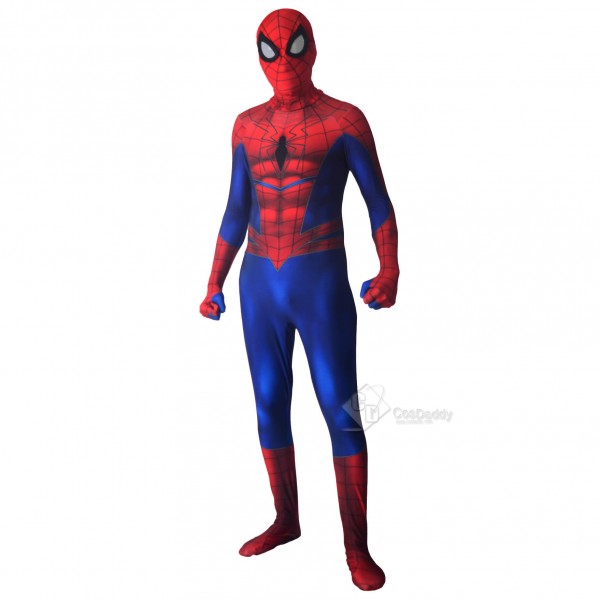 Savage Spiderman Cosplay Halloween Party Jumpsuit Costumes Spandex Bodysuit Mask