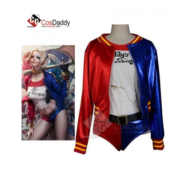 Suicide Squad  Harley Quinn Cosplay Costume