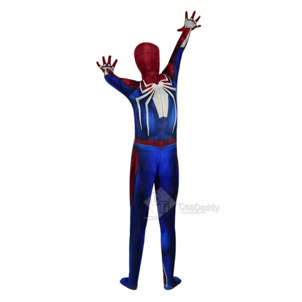 Spider Man PS4 Suit Superhero Halloween Cosplay Costumes Adult 2019