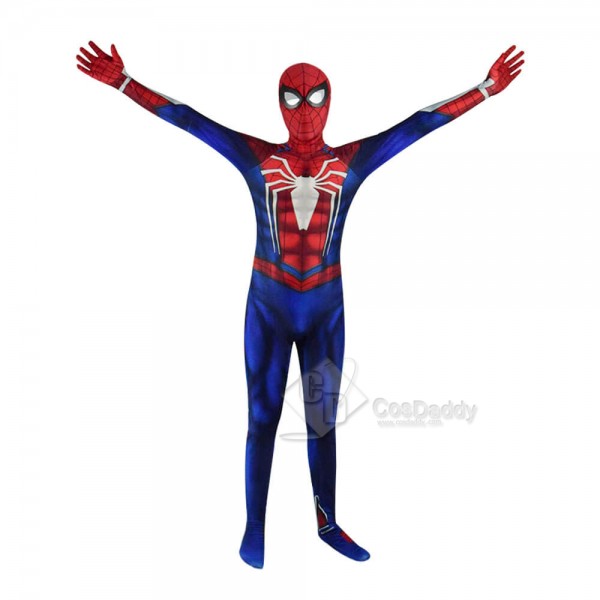 Spider Man PS4 Suit Superhero Halloween Cosplay Costumes Adult 2019