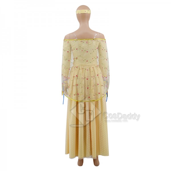 Star Wars Padme Amidala Summer Meadow Yellow Dress Cosplay Costume Halloween Carnival Suit