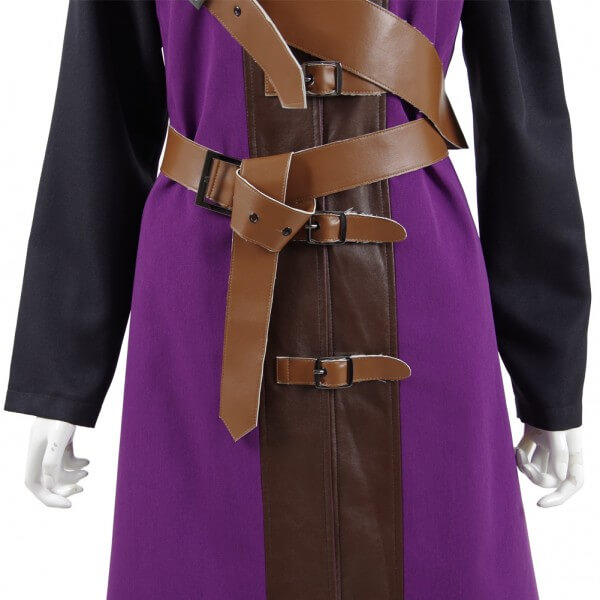 Dragon Quest Warrior Battle suit Costume Purple Uniform Cosplay Costume