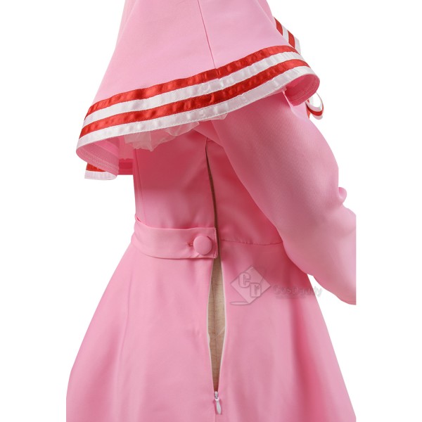 Cosdaddy Card Captor KINOMOTO SAKURA Cosplay Pink Costume Dress