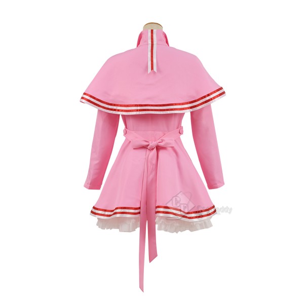 Cosdaddy Card Captor KINOMOTO SAKURA Cosplay Pink Costume Dress