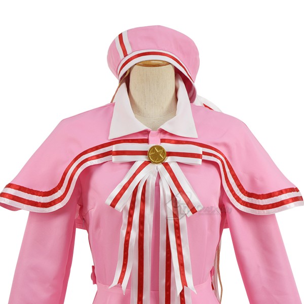 Cosdaddy Card Captor KINOMOTO SAKURA Cosplay Pink Costume Dress