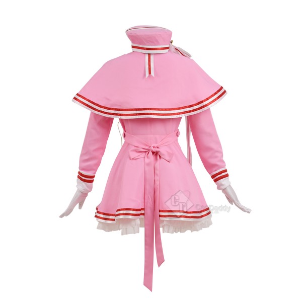 Cosdaddy Card Captor KINOMOTO SAKURA Cosplay Pink Costume Dress