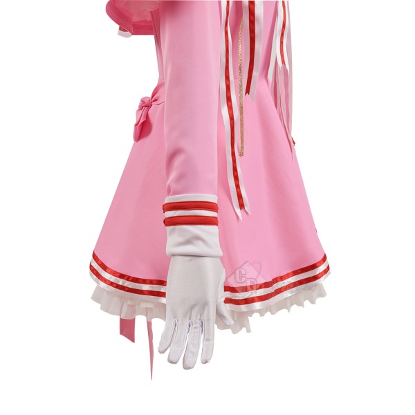 Cosdaddy Card Captor KINOMOTO SAKURA Cosplay Pink Costume Dress