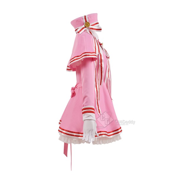 Cosdaddy Card Captor KINOMOTO SAKURA Cosplay Pink Costume Dress