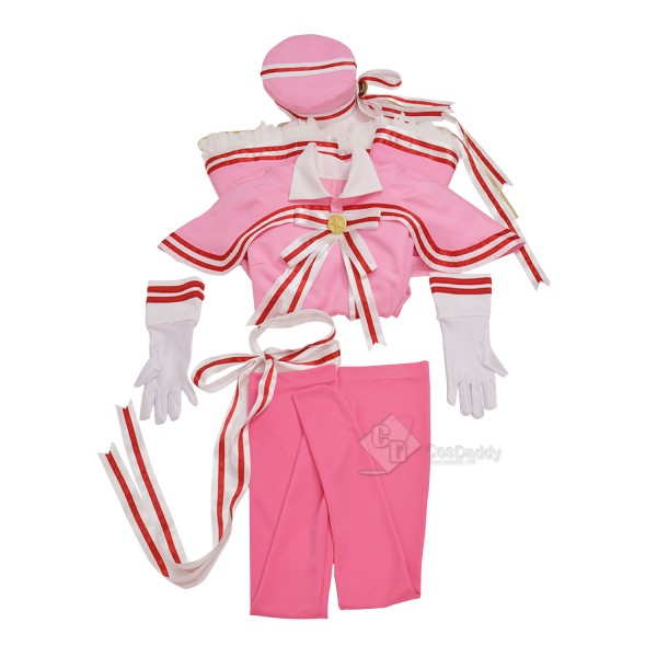 Cosdaddy Card Captor KINOMOTO SAKURA Cosplay Pink Costume Dress
