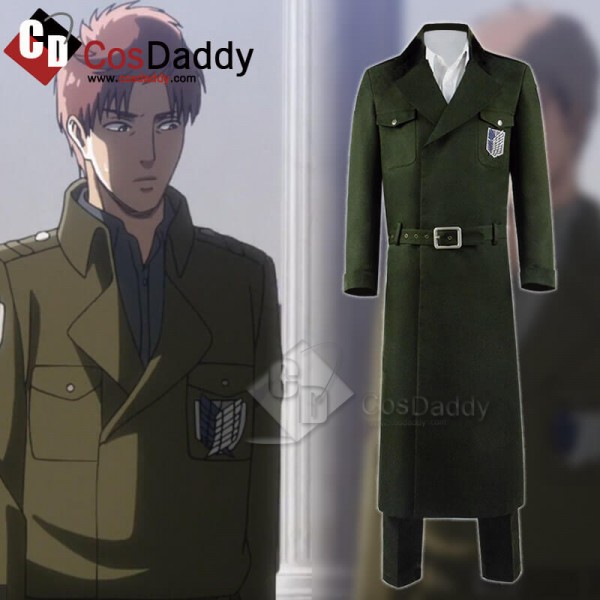 Attack On Titan Long Green Military Uniform Jacket...