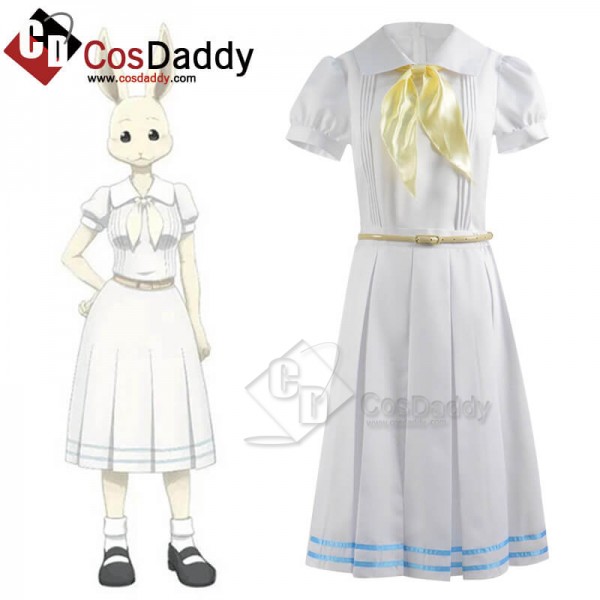 CosDaddy Beastars Haru White Dress Full Set Cospla...