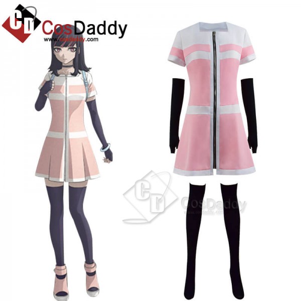 Best Akudama Drive Ordinary Person Zipper Pink Dress Cosplay Costume