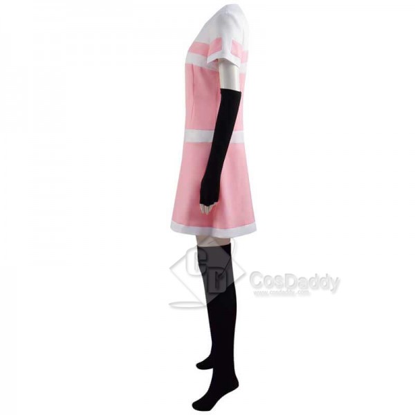 Best Akudama Drive Ordinary Person Zipper Pink Dress Cosplay Costume
