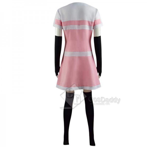 Best Akudama Drive Ordinary Person Zipper Pink Dress Cosplay Costume