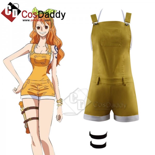 One Piece: Stampede Nami Bib Pants Cosplay Costume...