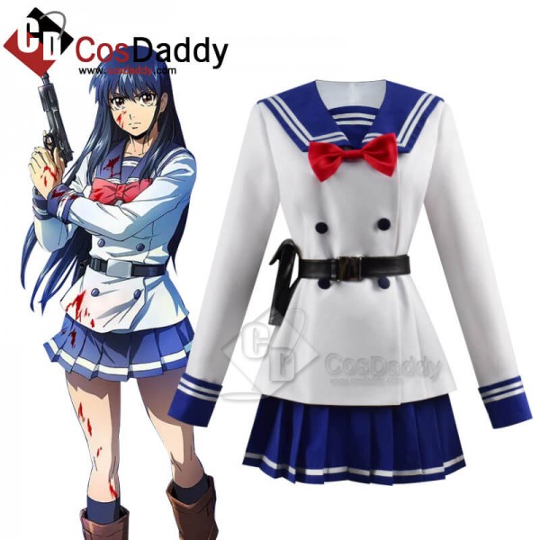 High Rise Invasion Tenkuu Shinpan Yuri Honjou School Uniform Cosplay Costume 