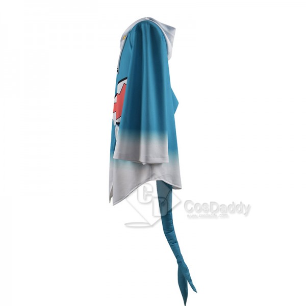 Hololive Vtuber Gawr Gura Cosplay Costume Cute Blue Shark Coat Hoodie Jacket 