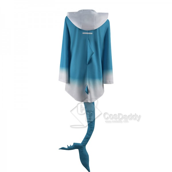 Hololive Vtuber Gawr Gura Cosplay Costume Cute Blue Shark Coat Hoodie Jacket 