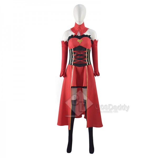 Disney Takt Op. Destiny Destiny Cosplay Costumes For Women Strapless Red Dress CosDaddy