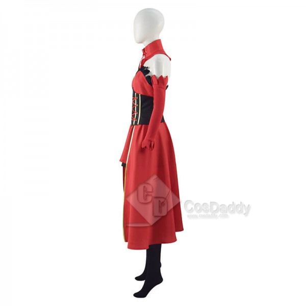 Disney Takt Op. Destiny Destiny Cosplay Costumes For Women Strapless Red Dress CosDaddy