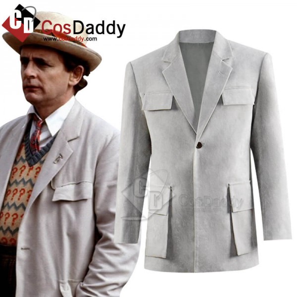 Doctor Who Dr 7th Seventh Doctor Coat Jacket Outfits Cosplay Costume