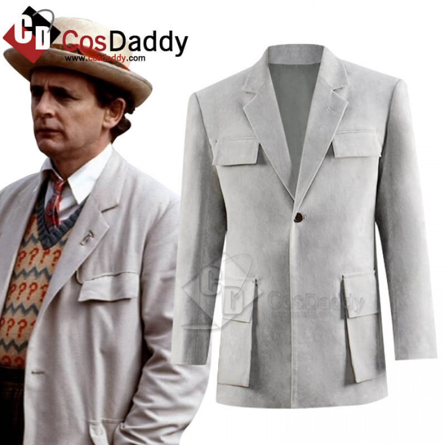 Doctor Who 7th Seventh Doctor Grey Coat Jacket Cosplay Costume