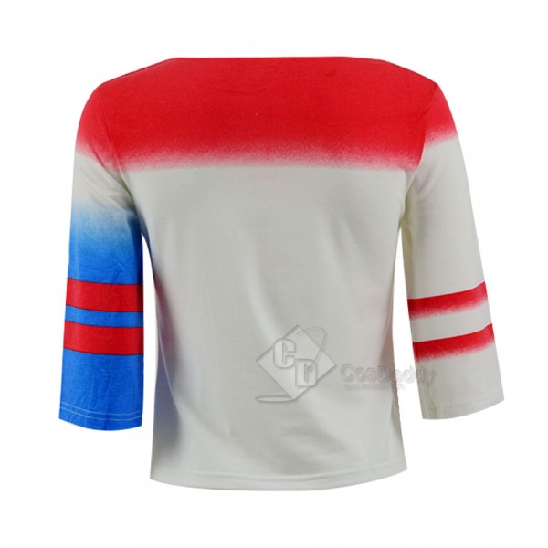 Suicide Squad Cosplay Harley Quinn T Shirt Cosplay Costume 