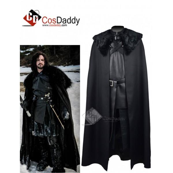 Game of Thrones  Jon Snow Night's Watch  Black Coat Suit Costume