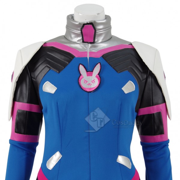 Overwatch D.VA Cosplay Blue Battlesuit Costume