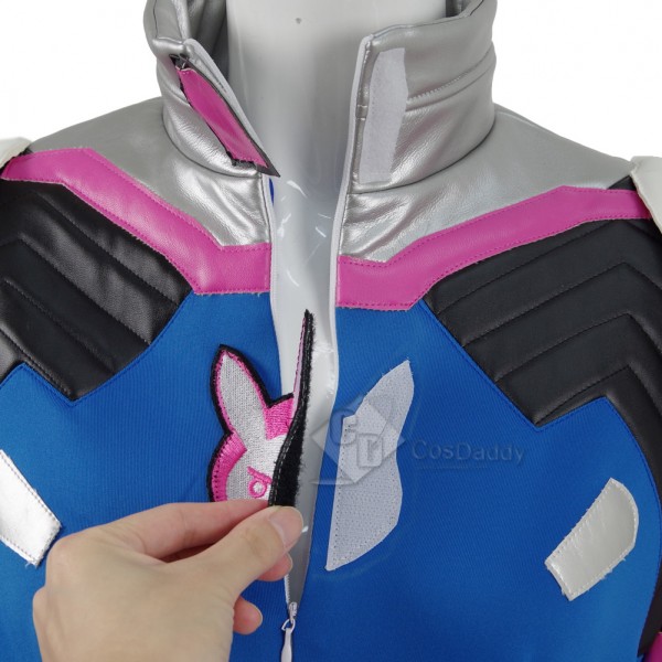 Overwatch D.VA Cosplay Blue Battlesuit Costume