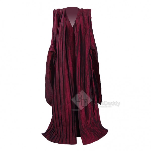 Game of Thrones Season 6 Melisandre Red Cape Dress Costumes 