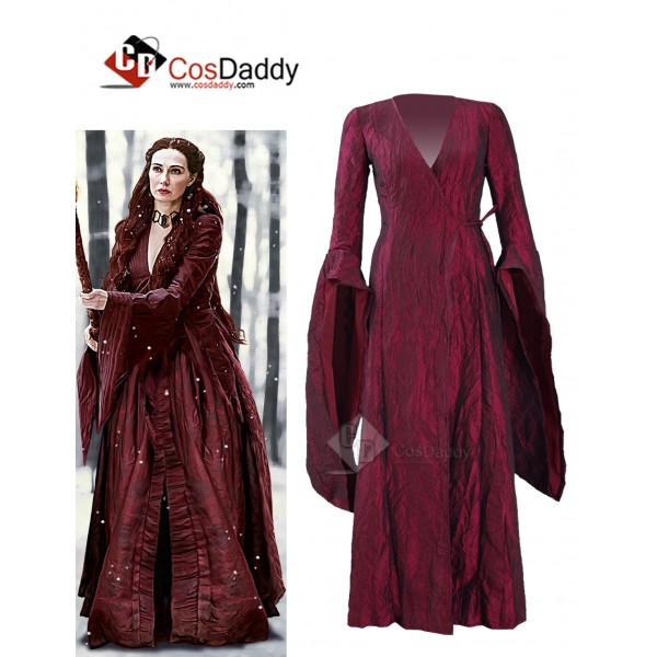 Game of Thrones Season 6 Melisandre Red Cape Dress...