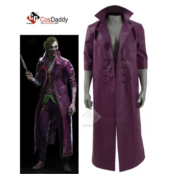 Injustice 2 the  Joker Purple Jacket Cosplay Costume