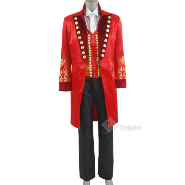 Cosdaddy The Greatest Showman P.T.Barnum Cosplay Costume red performance uniform