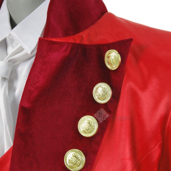 Cosdaddy The Greatest Showman P.T.Barnum Cosplay Costume red performance uniform