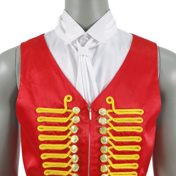Cosdaddy The Greatest Showman P.T.Barnum Cosplay Costume red performance uniform