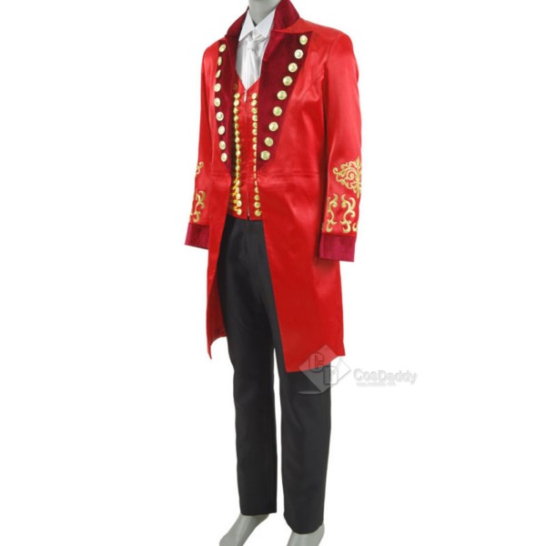 Cosdaddy The Greatest Showman P.T.Barnum Cosplay Costume red performance uniform