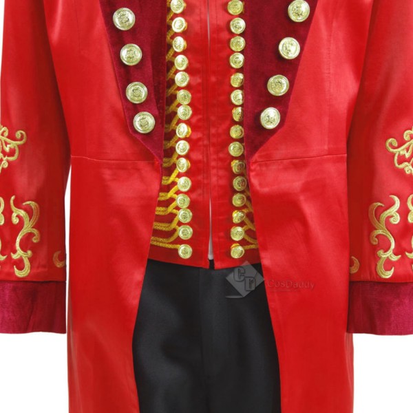 Cosdaddy The Greatest Showman P.T.Barnum Cosplay Costume red performance uniform